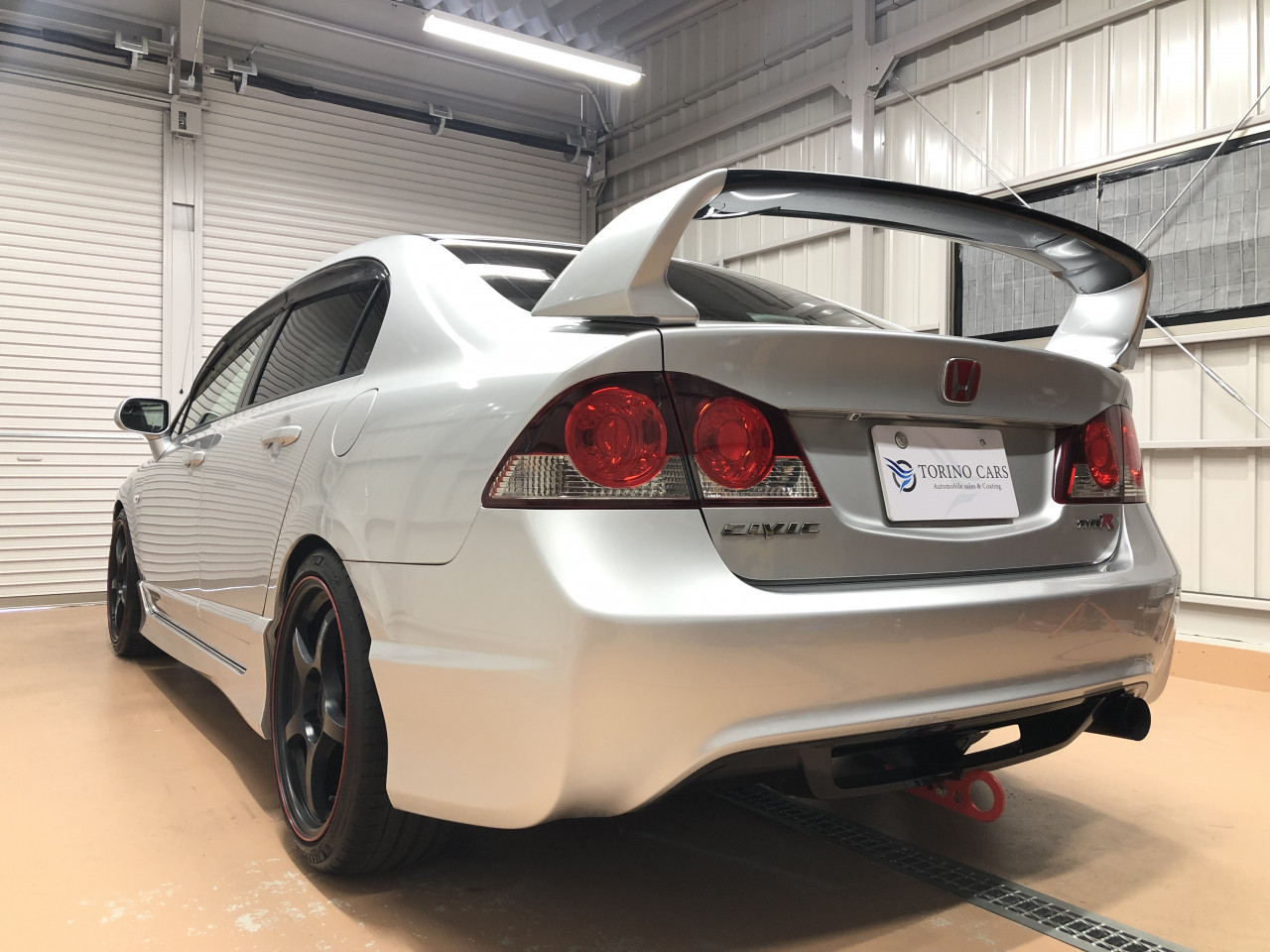 HONDA FD2 CIVIC TYPE-R ご納車前オプション作業 マフラー＋触媒交換