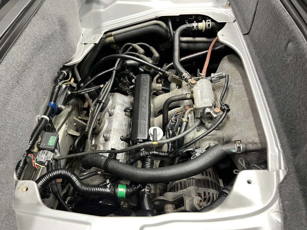 走行距離わずか5,590km 程度極上フルノーマル1オーナー車両 HONDA BEAT 販売前メンテナンス エンジンルーム状態確認