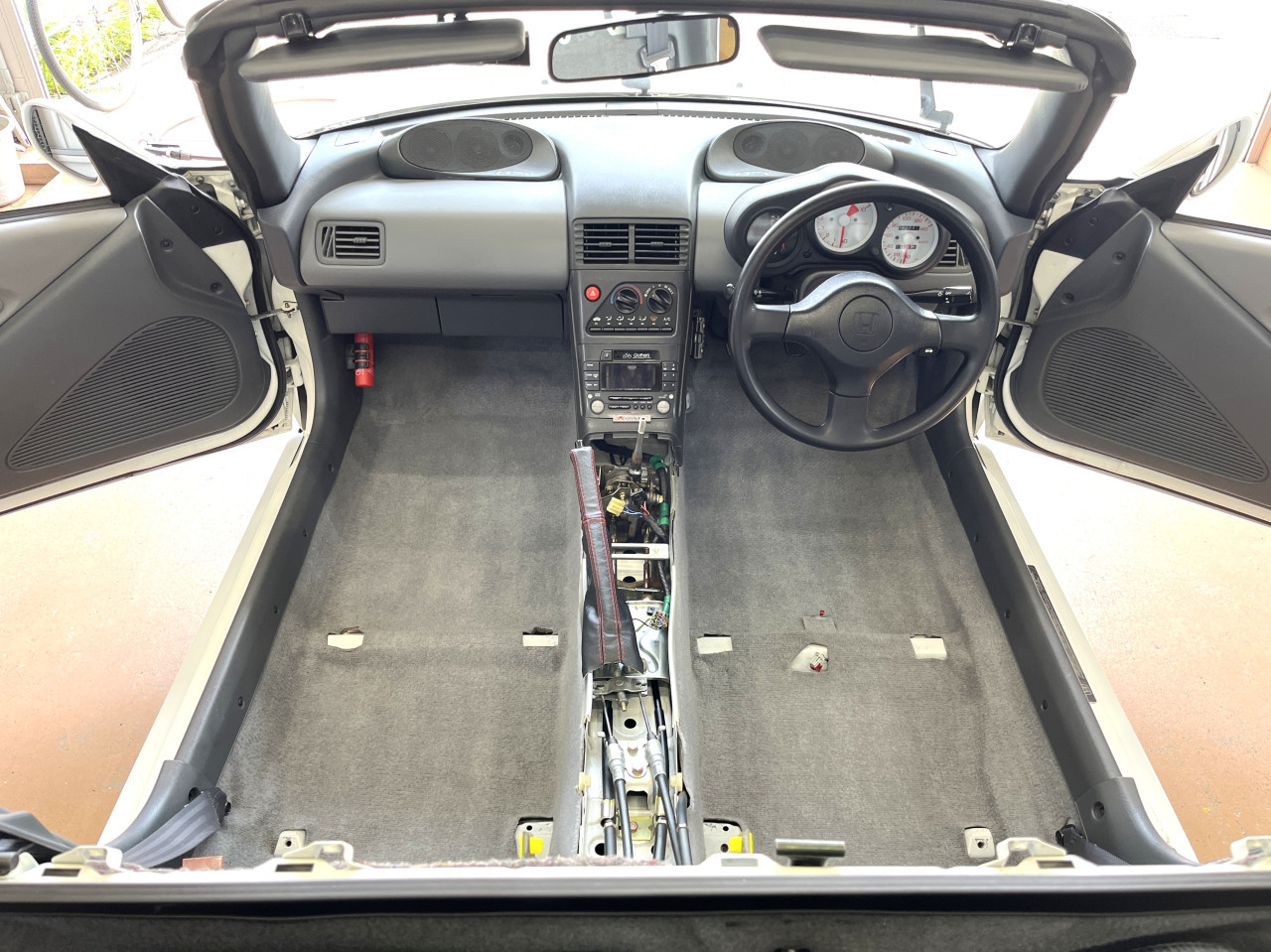 無限パーツ満載 走行距離少ない32,500km 屋内保管2オーナー 程度極上クレタホワイト HONDA BEAT 販売前メンテナンス 内装清掃